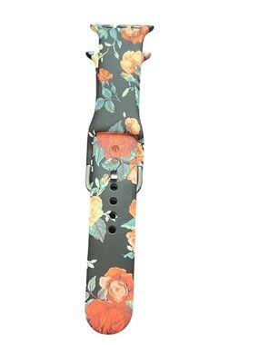 Floral Silicone Watch Band - Fits Apple Watch 44mm
